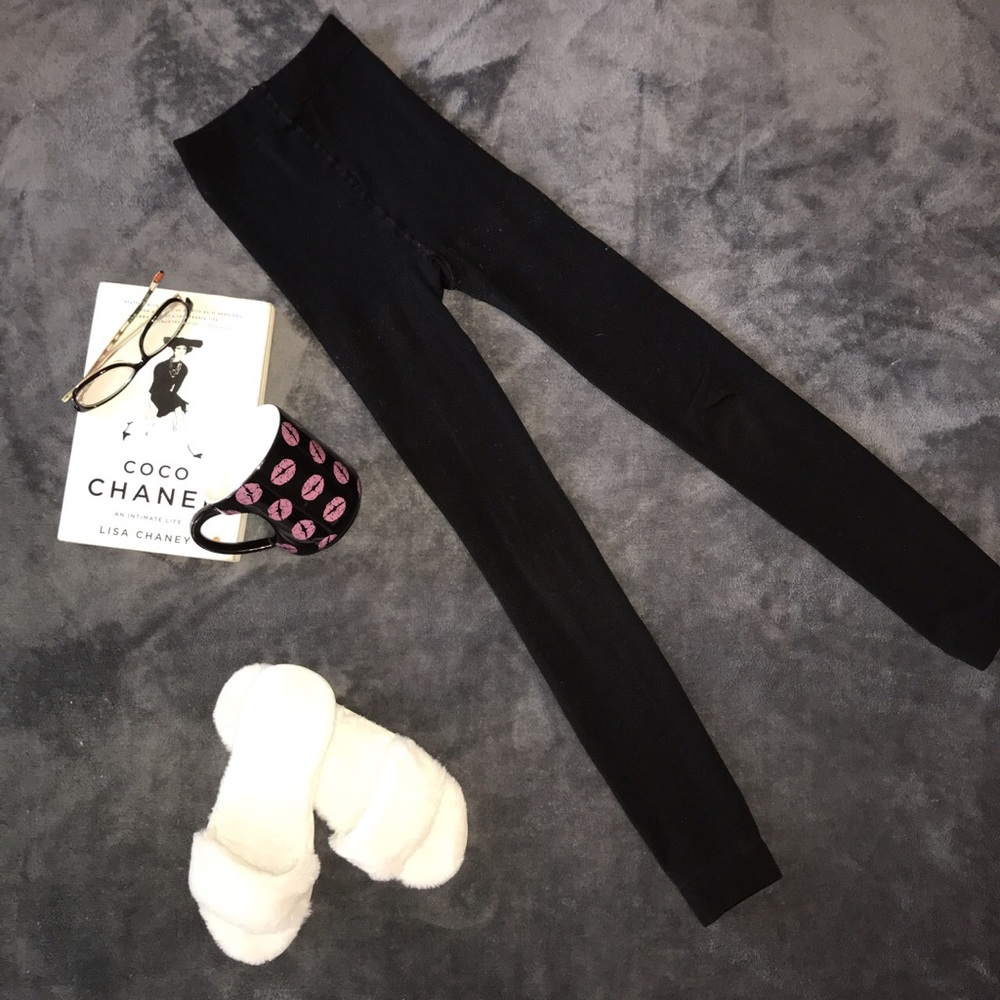 Kids black nylon leggings